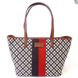 Kate Spade Classic Spade Harmony Black Red White Tote Bag